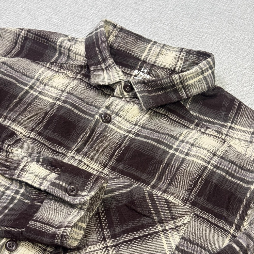 Under Armour Flannel Button-Up Shirt Men XL Multicolor Outdoor Plaid Long Sleeve
